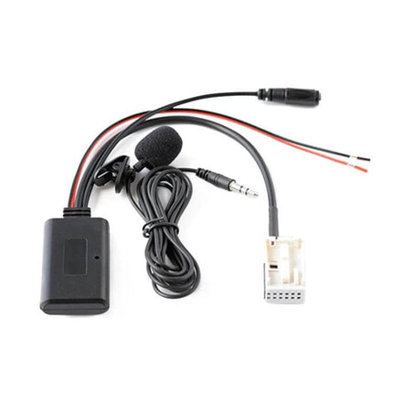 Car AUX Bluetooth Audio Cable With Mic For Volkswagen Scirocco - Bluetooth 5.0 dongle with mic, 3.5mm jack and wiring harness