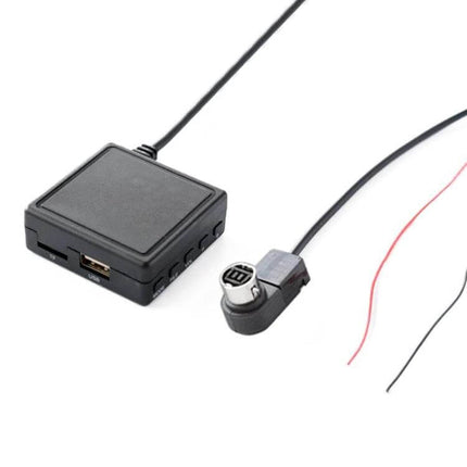 Car Bluetooth AUX Card For In-Car Music And USB Playback black module with USB and TF ports and wired AUX connector for car stereo