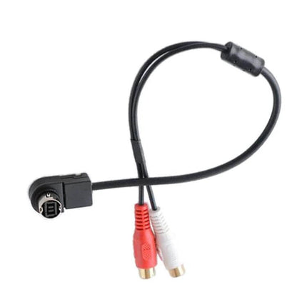 Alpine Car AUX Cable For IVA CDA Head Units Plug And Play with ABS build, RCA red/white connectors and OEM IVA/CDA plug for simple tool‑free installation