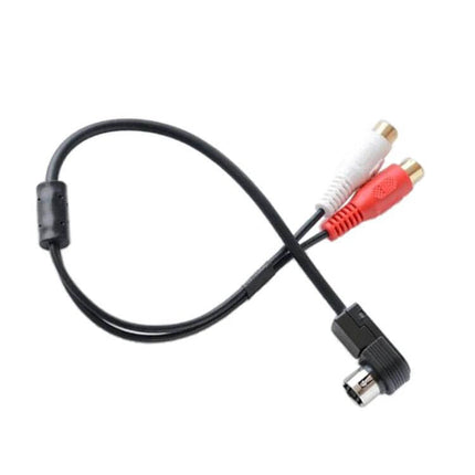 Alpine Car AUX Cable For IVA CDA Head Units Plug And Play – ABS adapter cable with right-angle IVA/CDA connector and red/white RCA jacks