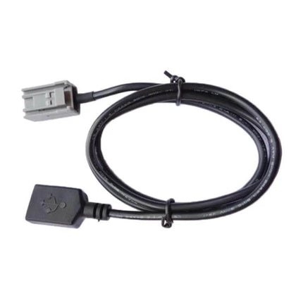 Car USB Cable 90cm For Honda City, Accord, Odyssey, Crosstour, Civic - 90cm black in-car charging and media playback cable with ABS connector