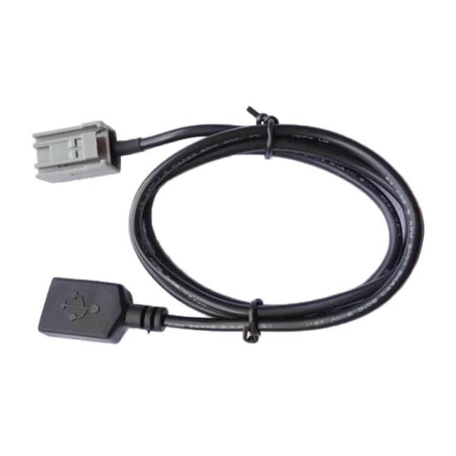 Car USB Cable 90cm For Honda City, Accord, Odyssey, Crosstour, Civic - 90cm black in-car charging and media playback cable with ABS connector