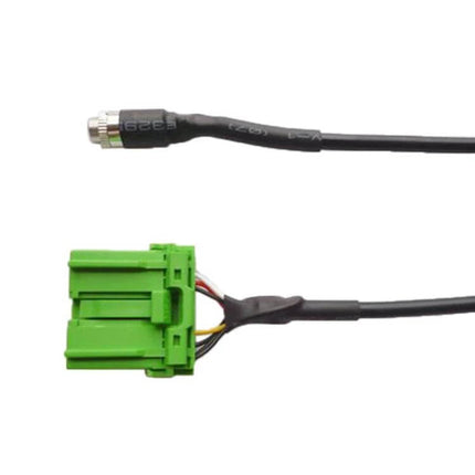 Car 3.5mm AUX MP3 Audio Input Cable for Honda Odyssey and Acura black cable with green factory connector and 3.5mm jack