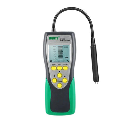 DUOYI Tool for Routine Car Fluid Maintenance Checks - handheld brake fluid tester with probe for quick water content readings