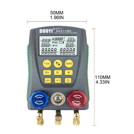DUOYI Meter for Vehicle Air Conditioning Maintenance Tools digital manifold gauge for AC pressure and temperature testing
