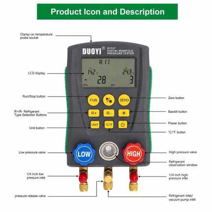 DUOYI Tool for Checking Car Air Conditioning Systems