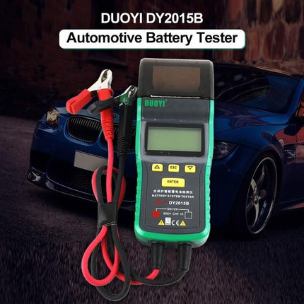 DUOYI Battery Tester for Routine Car Maintenance Checks handheld automotive battery tester with clamps and display