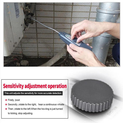 DUOYI Leak Detector for Routine Car Air Conditioning Checks used to scan hoses and evaporator during routine vehicle AC leak inspection