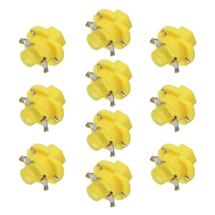 B8.4 COB LED Wedge Instrument Panel Bulb White For Dashboard Gauges - pack of yellow B8.4 wedge bases for COB LED dashboard replacement bulbs