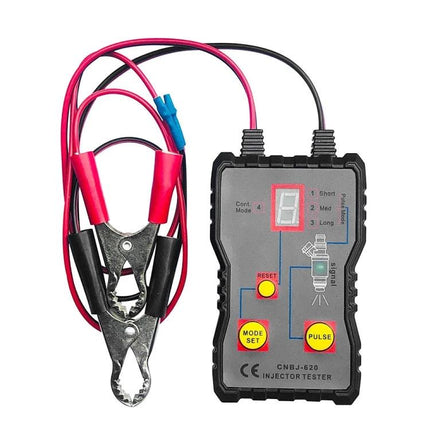 MZ620 For Testing Fuel Injectors In Daily Car Care - handheld injector tester with clamps and pulse controls for 12V diagnostic checks