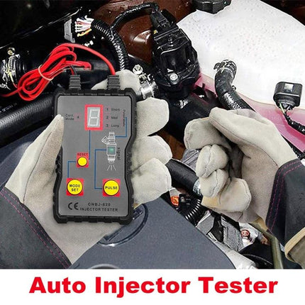 MZ620 For Testing Fuel Injectors In Daily Car Care - handheld injector tester connected to 12V battery for routine car diagnostics