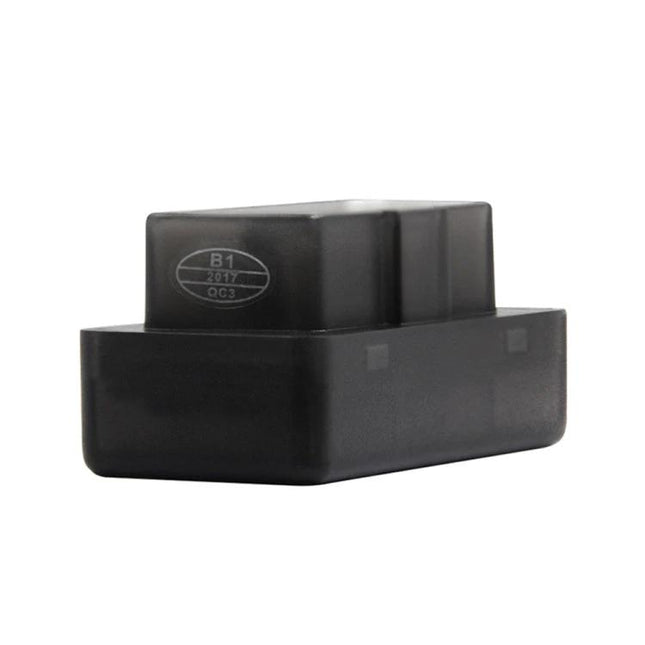 Compact tool for everyday car maintenance and checks - black OBD2 scanner plug for quick diagnostic checks and clearing trouble codes