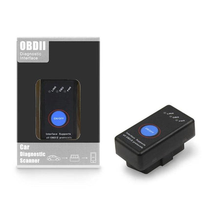 Compact Scanner for Monitoring Car Health During Daily Drives - Bluetooth OBD2 car diagnostic scanner with on/off button for engine code checks