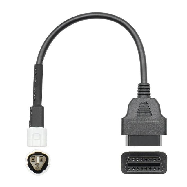 Adapter Cable for Yamaha Motorcycle Maintenance and Diagnostics - 3PIN to OBD adapter cable, durable 9-16V diagnostic lead for home engine checks