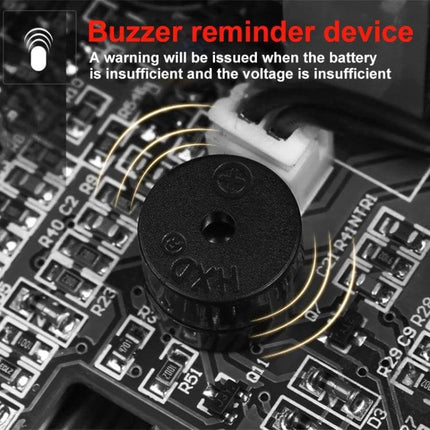 Carmaer Power Inverter for Household Use with LCD Display showing buzzer reminder device on circuit board