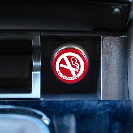 No Smoking Metal Lighter Dust Cover Universal Fit Everyday Use - red anodized billet aluminum no smoking cap installed in car cigarette lighter socket