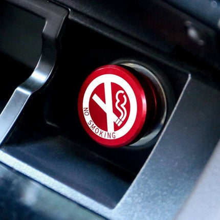 No Smoking Metal Lighter Dust Cover Universal Fit Everyday Use - red anodized billet aluminum no smoking car lighter socket plug
