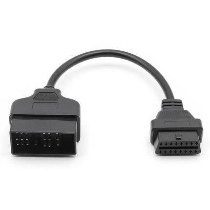 Cable for Toyota OBD2 Vehicle Diagnostics and Maintenance - 22-pin adapter cable for Toyota scanners, short black OBD2 diagnostic lead