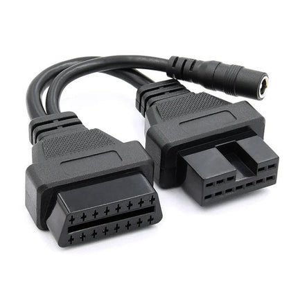 Practical Adapter Cable for Daily Car Maintenance Checks - 12-pin to 16-pin OBD2 vehicle diagnostic adapter cable