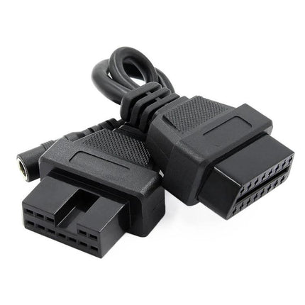 Practical Adapter Cable for Daily Car Maintenance Checks - 12-pin to 16-pin OBD2 diagnostic adapter cable