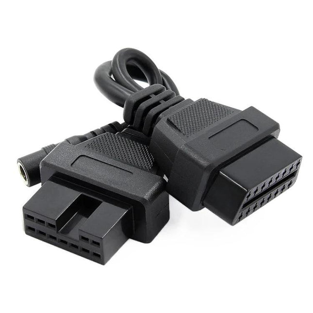 Practical Adapter Cable for Daily Car Maintenance Checks - 12-pin to 16-pin OBD2 diagnostic adapter cable