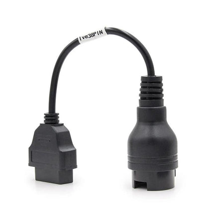 Essential Cable for Iveco Truck Maintenance Connections - 38pin to 16pin diagnostic adapter cable, plug-and-play for mechanics and on-site repairs