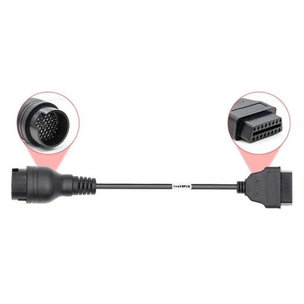 Essential Cable for Iveco Truck Maintenance Connections - 38pin to 16pin diagnostic adapter cable, plug-and-play for mechanics