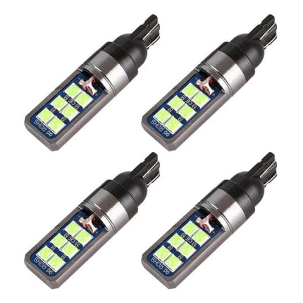 4 Pack T10 Car Clearance Light Blue For All Vehicles - four light blue T10 wedge base clearance lights for car truck SUV trailer, 43x11x11mm