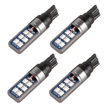 4 Pack T10 Car Clearance Light Blue For All Vehicles - four light blue T10 wedge base clearance lights for car, truck, SUV or trailer visibility
