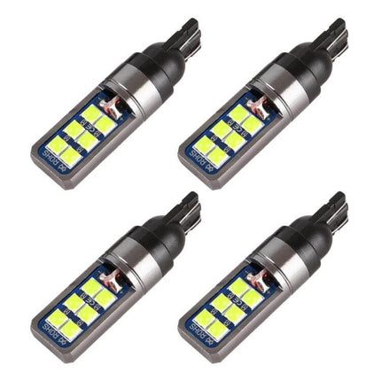 4 Pack T10 Car Clearance Light Blue For All Vehicles - four light blue T10 wedge clearance lights for car, truck, SUV, trailer (43x11mm)