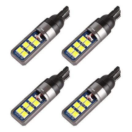 4 Pack T10 Car Clearance Light Blue For All Vehicles - four light blue T10 wedge clearance bulbs for car truck SUV trailer, 43x11mm, universal fit
