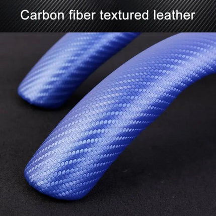 Leather Steering Wheel Cover with Carbon Fiber Texture for Cars