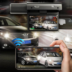 V8 Ultra HD Dual Lens Car Dash Cam with 1080P Rear View and WiFi Functionality