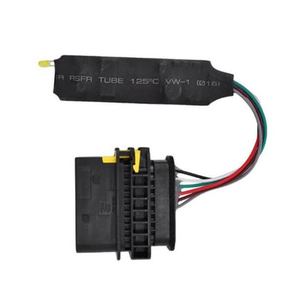 AdBlue OBD2 Emulator for Disabling Euro6 Truck Systems small black programmable module with wiring harness and OBD connector