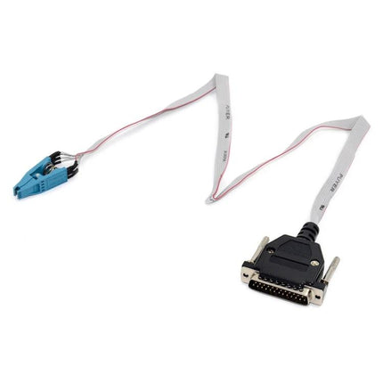 Cable for Odometer Adjustments in Daily Vehicle Maintenance - ST01 OBD ribbon cable with blue clip and DB25 connector