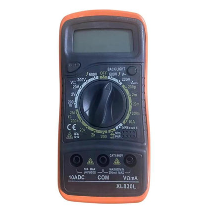 Handheld Multimeter for Everyday Home Electrical Tasks - compact XL830L with 15mm LCD for testing voltage, current, resistance at home