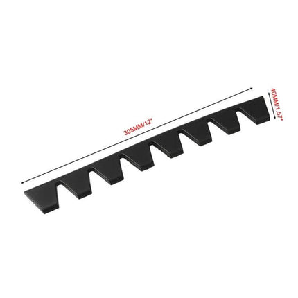 Black Car Bumper Guard Kit for Scratch and Scuff Protection - black 12in serrated bumper lip protector strip