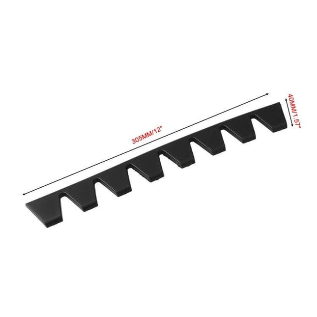 Black Car Bumper Guard Kit for Scratch and Scuff Protection - black 12in serrated bumper lip protector strip