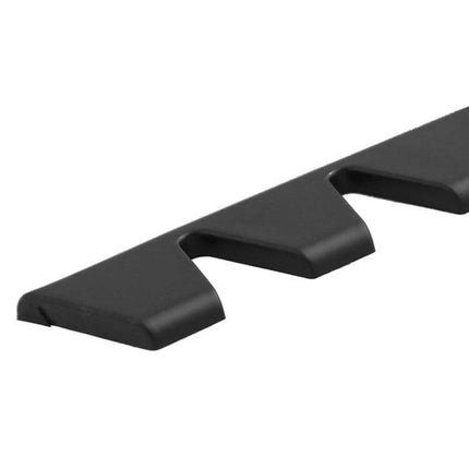 Black Car Bumper Guard Kit for Scratch and Scuff Protection — close-up of black textured bumper guard with angled fins