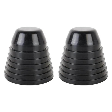 Universal Headlight Soft Rubber Dust Cover, 70-100cm Inner Diameter - black flexible stepped rubber caps to seal headlight bulb openings