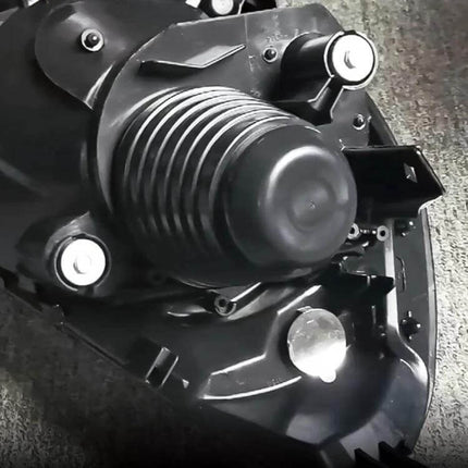 Universal Headlight Soft Rubber Dust Cover, 70-100cm Inner Diameter shown installed on a vehicle headlight housing to seal bulb opening