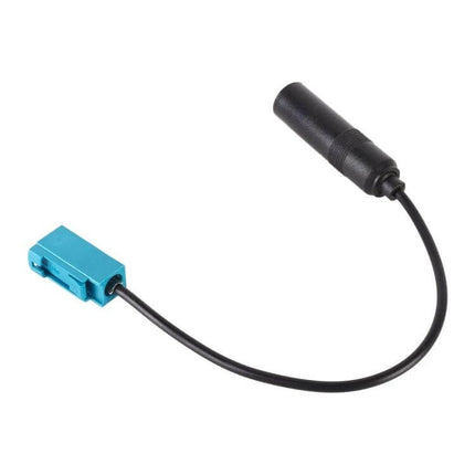Volkswagen Compatible Car Radio Antenna Extension Cable black inline adapter with blue Fakra connector for improved reception