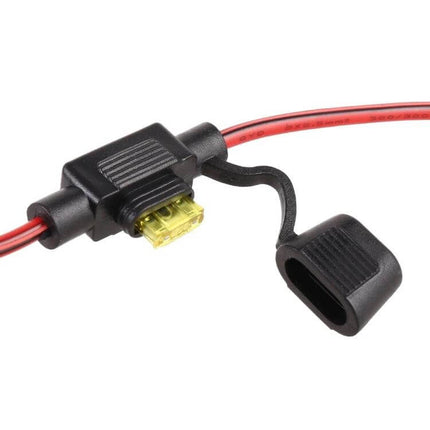 Car Cigarette Lighter Socket Plug With Cover For Safe Power Access - 12V plug-and-play inline socket with protective dust cover and fuse holder