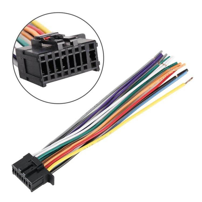 Car Radio Antenna Adapter Cable for Pioneer Systems plug-and-play wiring harness with multi-colored wires and black connector