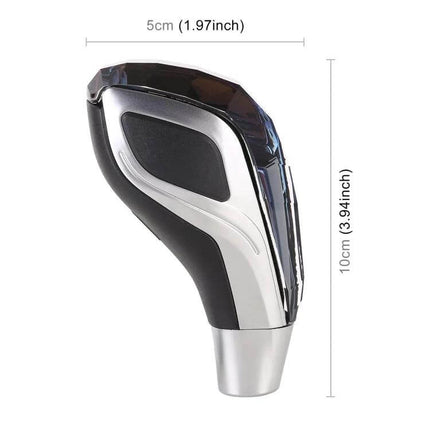 Colorful Crystal USB Charging Gear Shift Knob for Cars - crystal design with USB charging port and integrated lights, durable lightweight 10cm