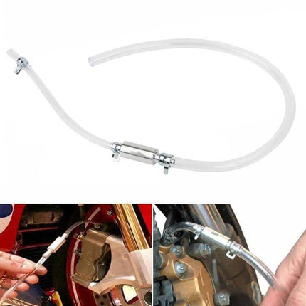 Motorcycle Hydraulic Brake Bleeder Tool Set of 2 Pieces - aluminum and rubber hose for easy motorcycle brake bleeding