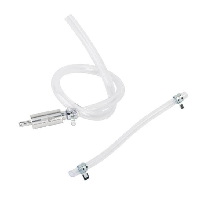 Motorcycle Hydraulic Brake Bleeder Tool Set of 2 Pieces with aluminum adapter and clear hoses for easy brake bleeding