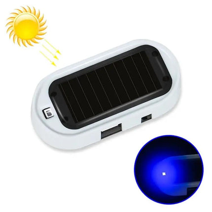 Car Solar LED Warning Light For Night Security Blue
