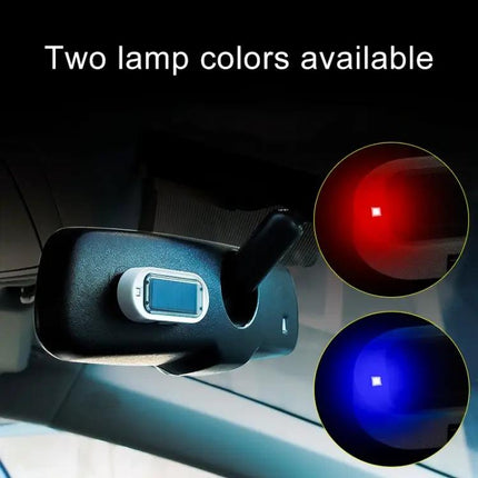 Car Solar LED Warning Light For Night Security Blue