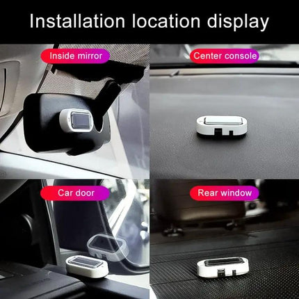 Car Solar LED Warning Light For Night Security Blue